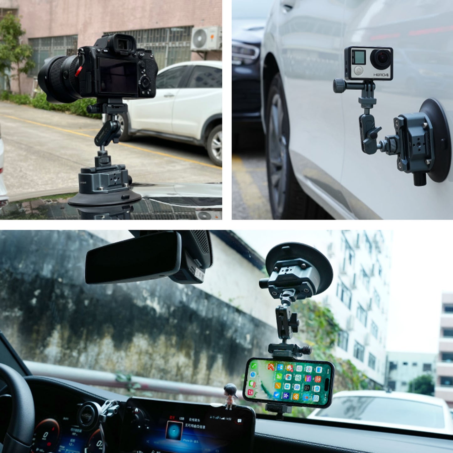 Suction Cup Dashboard Magic Hand Flat Multifunction Bracket