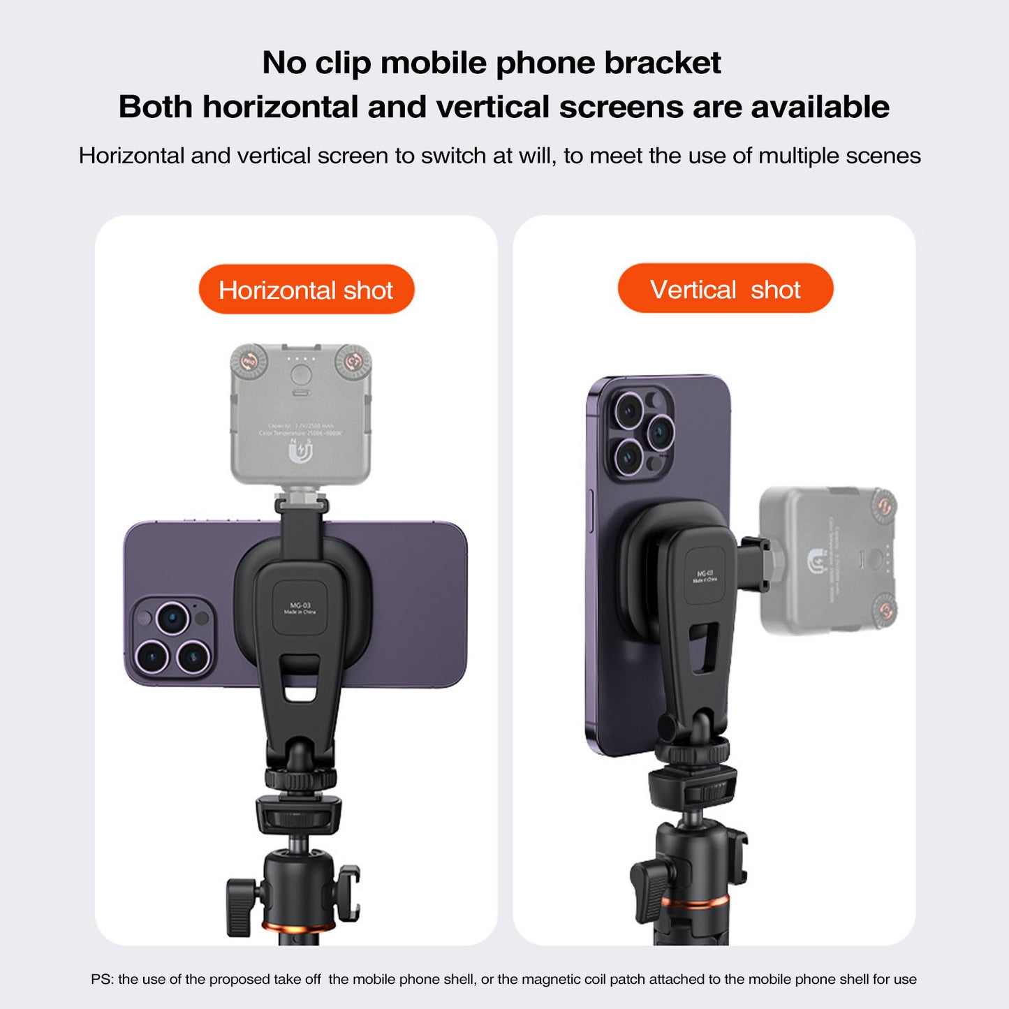 Vrig Magnetic iPhone Tripod Mount Compatible Adapter Tripod