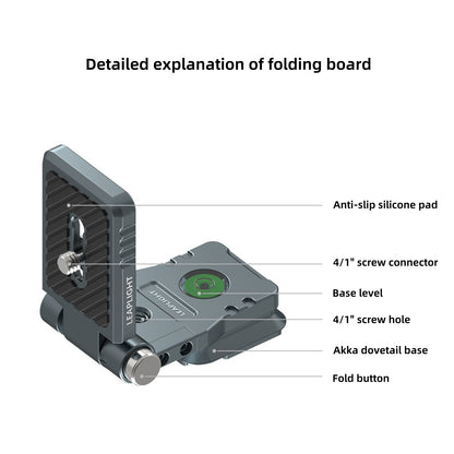 Camera L Bracket Plate Foldable Compact Portable with Arca Dovetail Compatible DJI Stabilizers