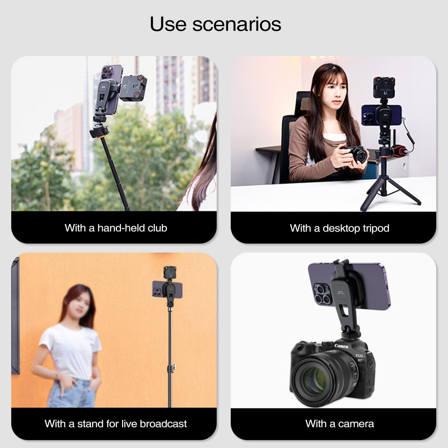 Vrig Magnetic iPhone Tripod Mount Compatible Adapter Tripod