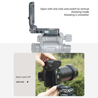 Camera L Bracket Plate Foldable Compact Portable with Arca Dovetail Compatible DJI Stabilizers